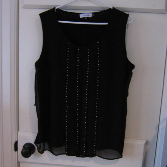 Black Calvin Klein Blouse - Picture 1 of 4